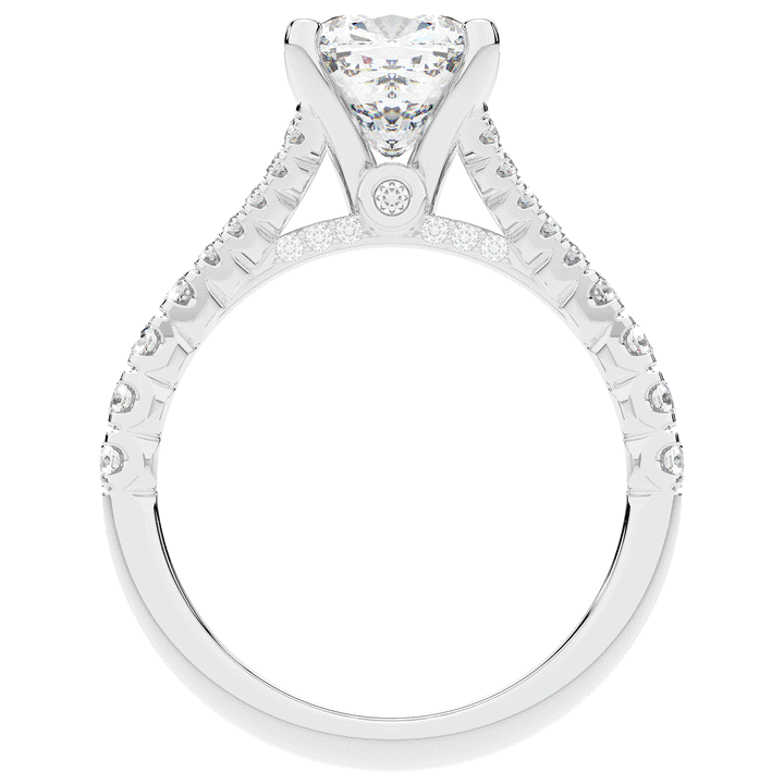 2.45CT.TW CUSHION LAB DIAMOND ENGAGEMENT RING - Nazarelle