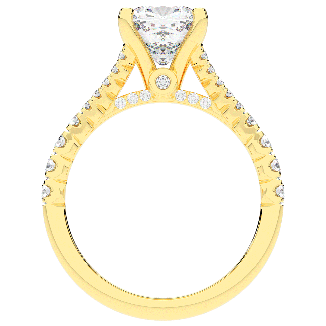 2.45CT.TW CUSHION LAB DIAMOND ENGAGEMENT RING - Nazarelle