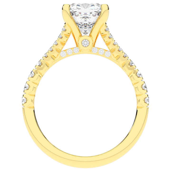 2.45CT.TW CUSHION LAB DIAMOND ENGAGEMENT RING - Nazarelle