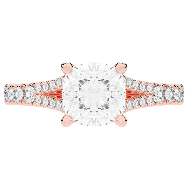 2.45CT.TW CUSHION LAB DIAMOND ENGAGEMENT RING - Nazarelle
