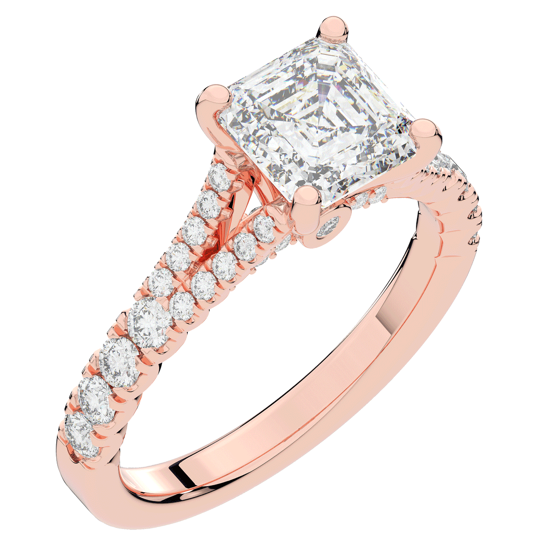 2.45CT.TW ASSCHER LAB DIAMOND ENGAGEMENT RING - Nazarelle
