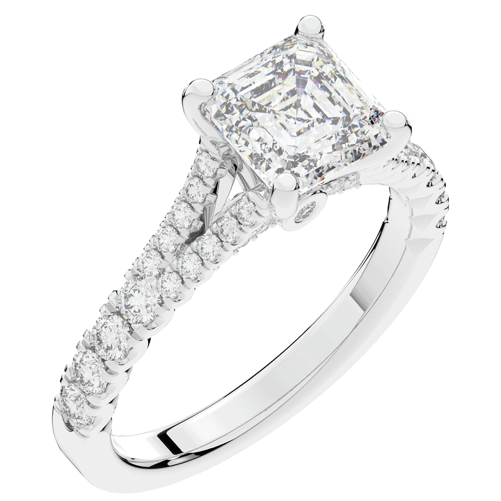 2.45CT.TW ASSCHER LAB DIAMOND ENGAGEMENT RING - Nazarelle