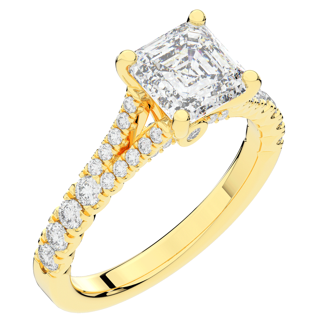 2.45CT.TW ASSCHER LAB DIAMOND ENGAGEMENT RING - Nazarelle