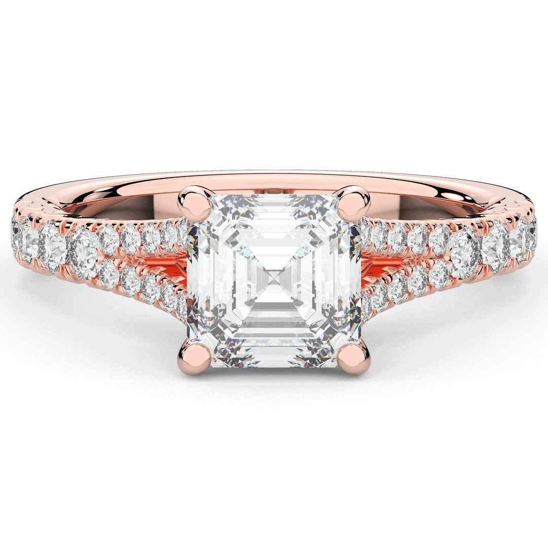 2.45CT.TW ASSCHER LAB DIAMOND ENGAGEMENT RING - Nazarelle