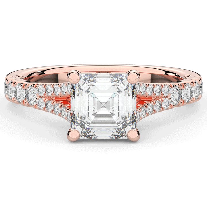 2.45CT.TW ASSCHER LAB DIAMOND ENGAGEMENT RING - Nazarelle