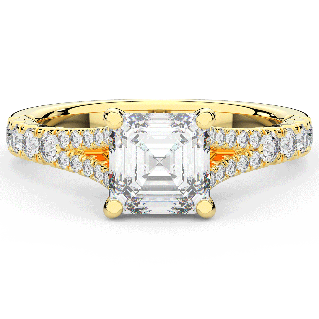 2.45CT.TW ASSCHER LAB DIAMOND ENGAGEMENT RING - Nazarelle
