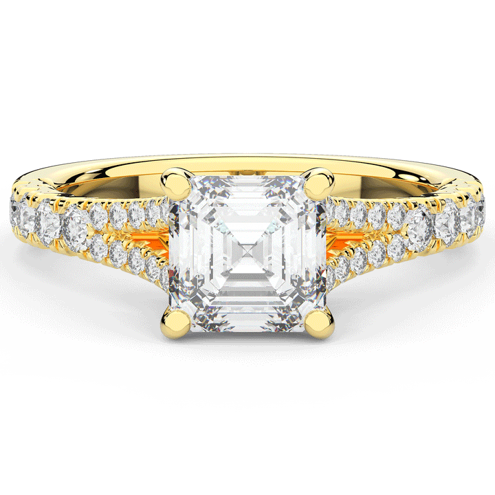 2.45CT.TW ASSCHER LAB DIAMOND ENGAGEMENT RING - Nazarelle