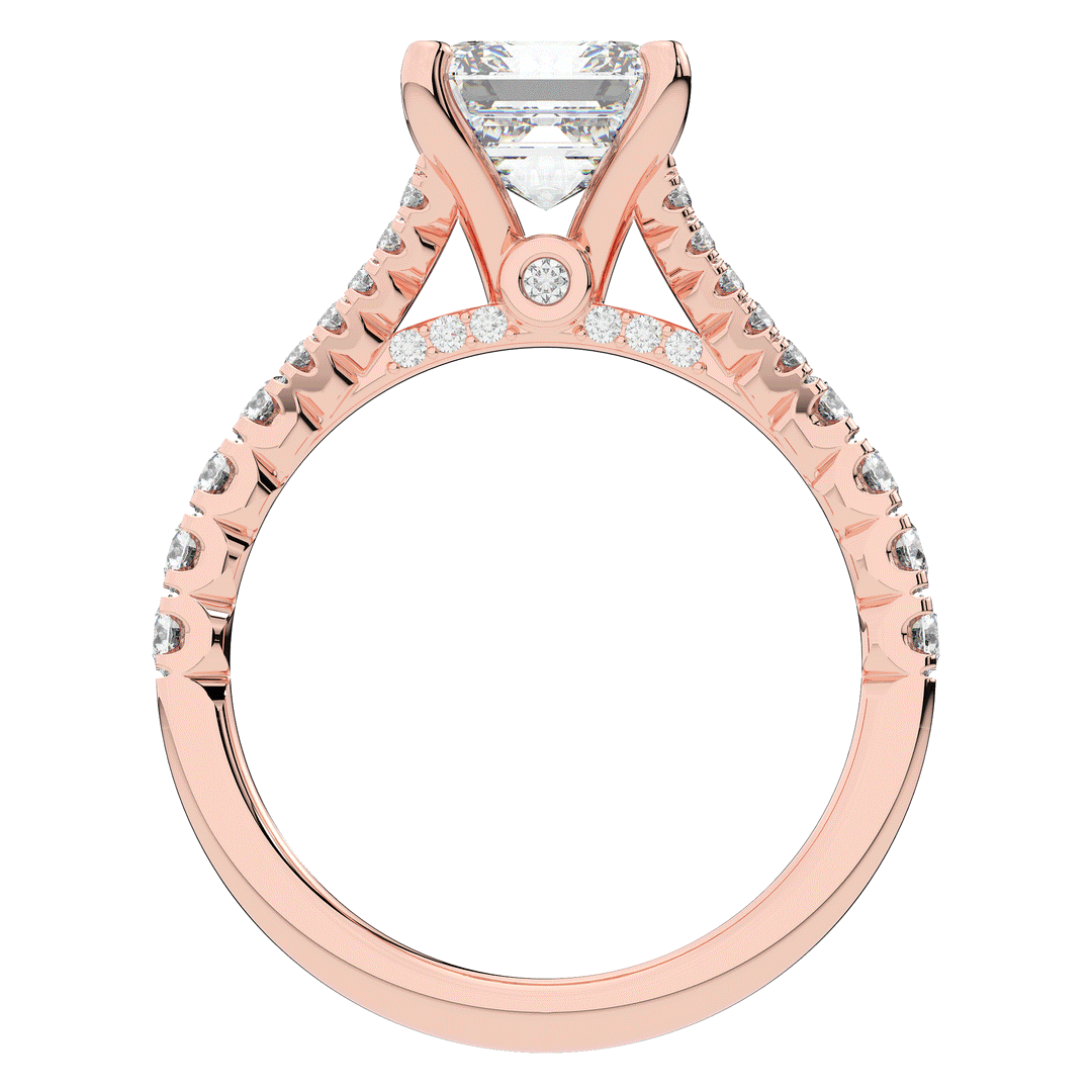 2.45CT.TW ASSCHER LAB DIAMOND ENGAGEMENT RING - Nazarelle