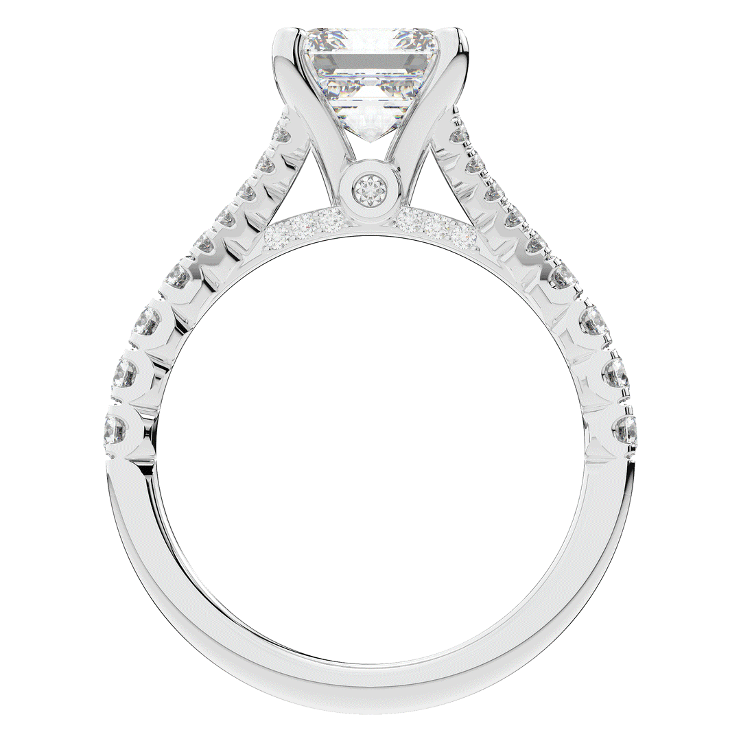 2.45CT.TW ASSCHER LAB DIAMOND ENGAGEMENT RING - Nazarelle