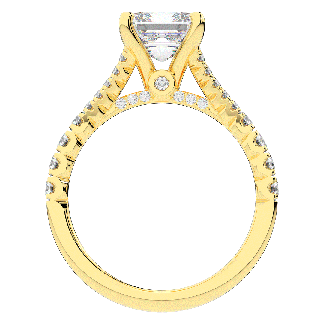 2.45CT.TW ASSCHER LAB DIAMOND ENGAGEMENT RING - Nazarelle