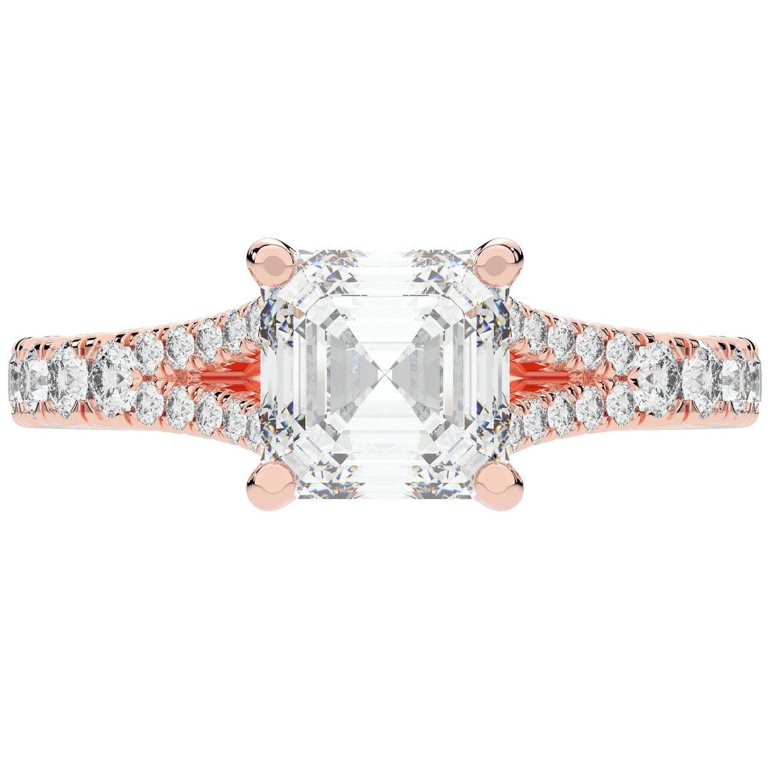 2.45CT.TW ASSCHER LAB DIAMOND ENGAGEMENT RING - Nazarelle