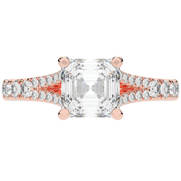 2.45CT.TW ASSCHER LAB DIAMOND ENGAGEMENT RING - Nazarelle