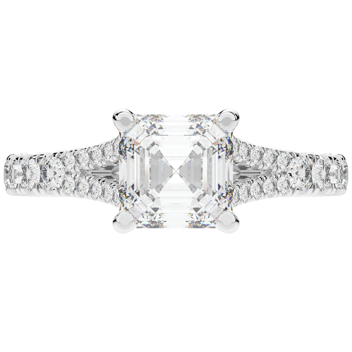 2.45CT.TW ASSCHER LAB DIAMOND ENGAGEMENT RING - Nazarelle