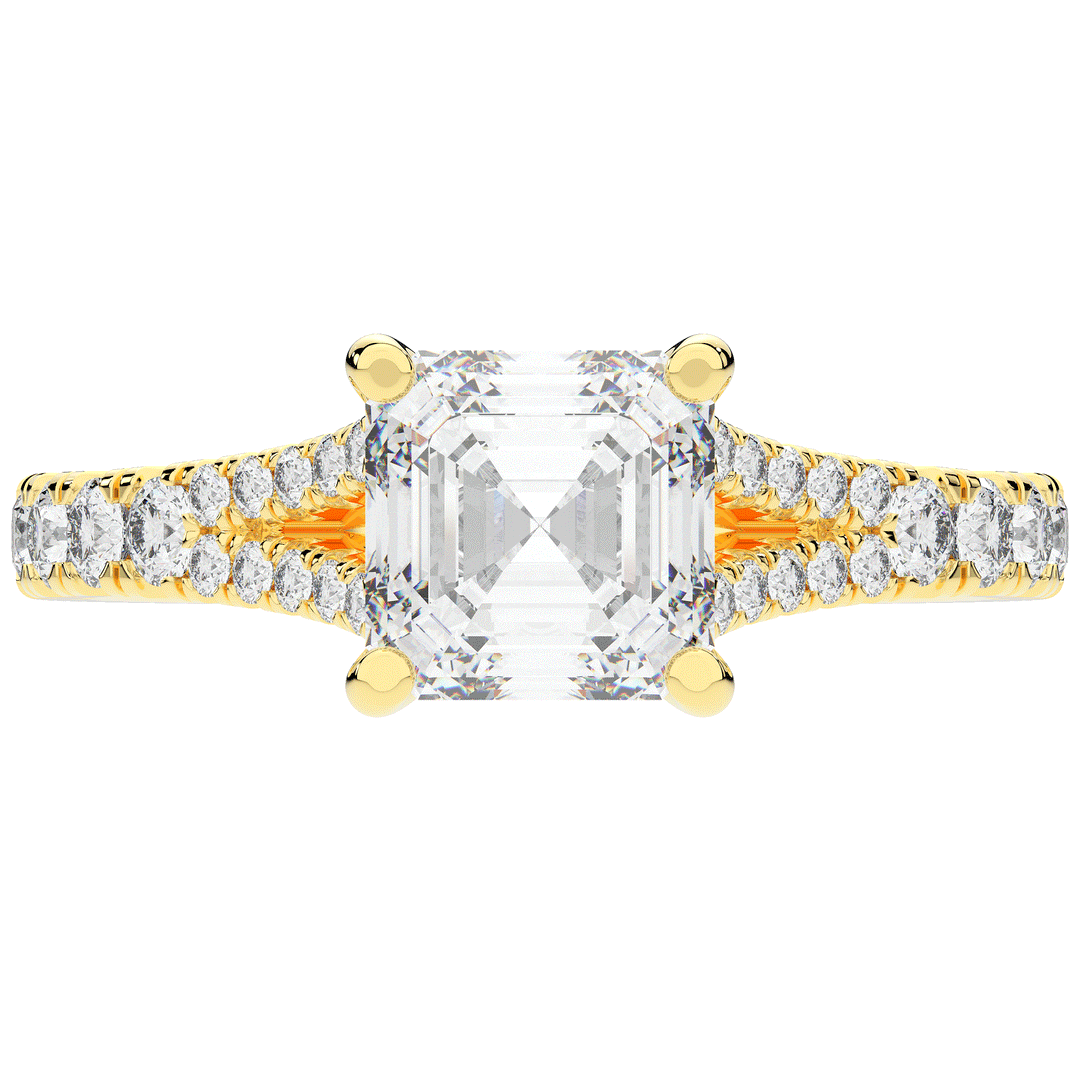 2.45CT.TW ASSCHER LAB DIAMOND ENGAGEMENT RING - Nazarelle