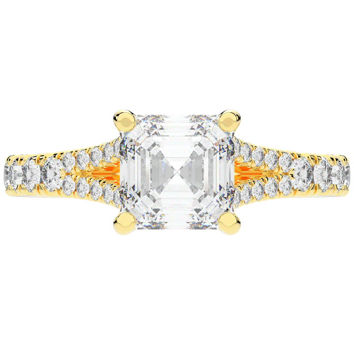 2.45CT.TW ASSCHER LAB DIAMOND ENGAGEMENT RING - Nazarelle