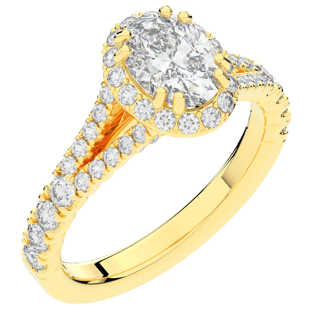 1.60CT.TW OVAL LAB DIAMOND ENGAGEMENT RING - Nazarelle