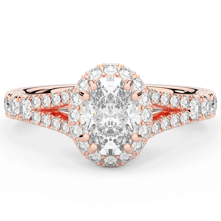 1.60CT.TW OVAL LAB DIAMOND ENGAGEMENT RING - Nazarelle