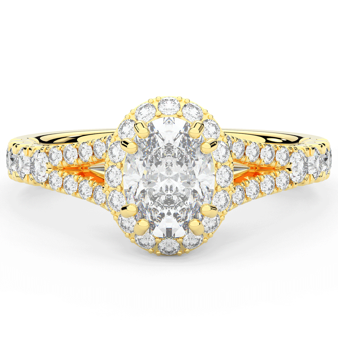1.60CT.TW OVAL LAB DIAMOND ENGAGEMENT RING - Nazarelle