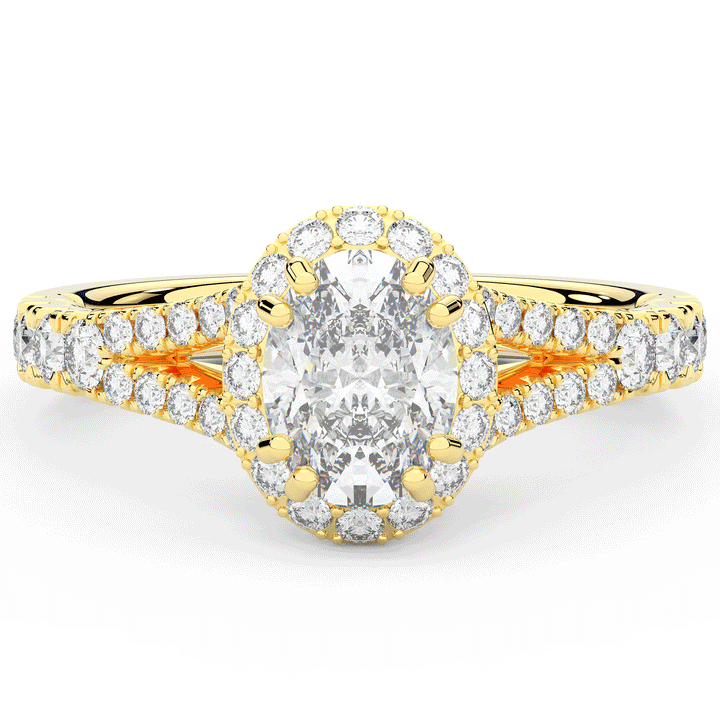 1.60CT.TW OVAL LAB DIAMOND ENGAGEMENT RING - Nazarelle