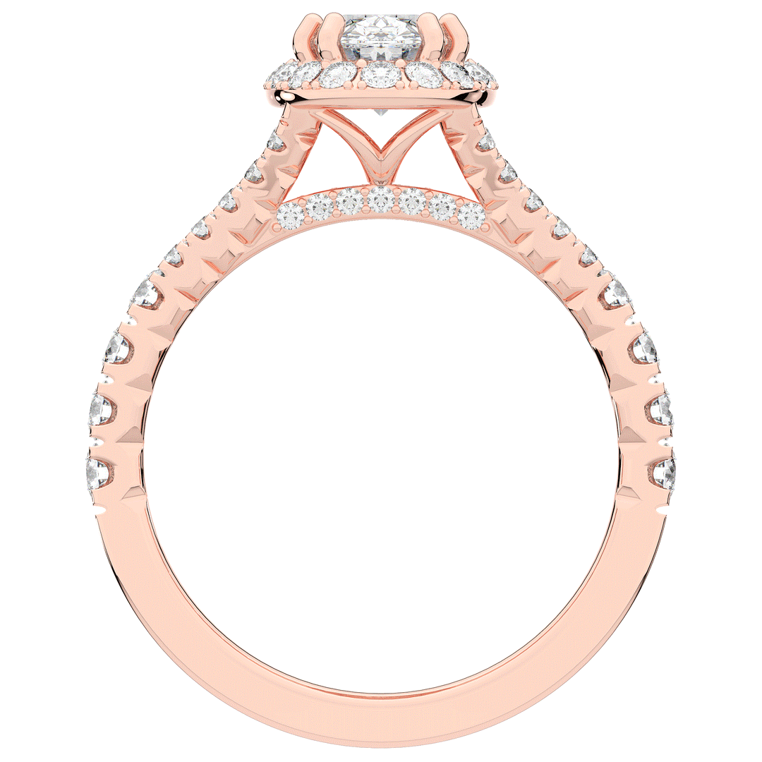 1.60CT.TW OVAL LAB DIAMOND ENGAGEMENT RING - Nazarelle