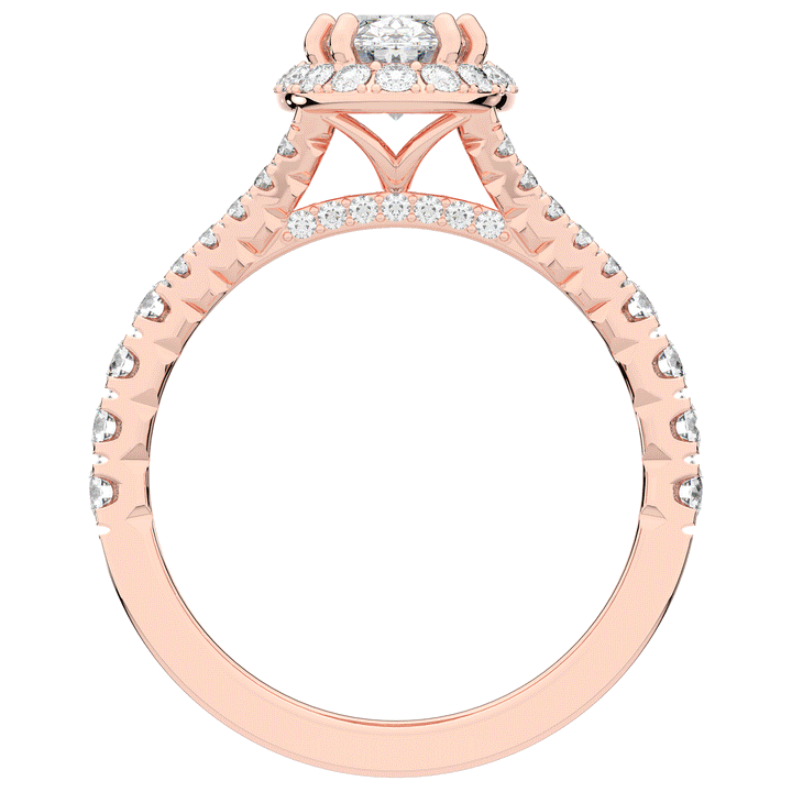 1.60CT.TW OVAL LAB DIAMOND ENGAGEMENT RING - Nazarelle