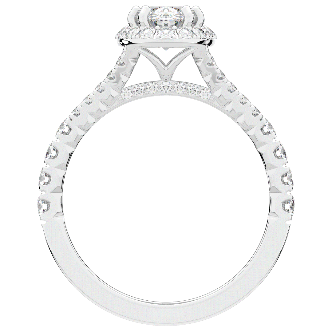 1.60CT.TW OVAL LAB DIAMOND ENGAGEMENT RING - Nazarelle