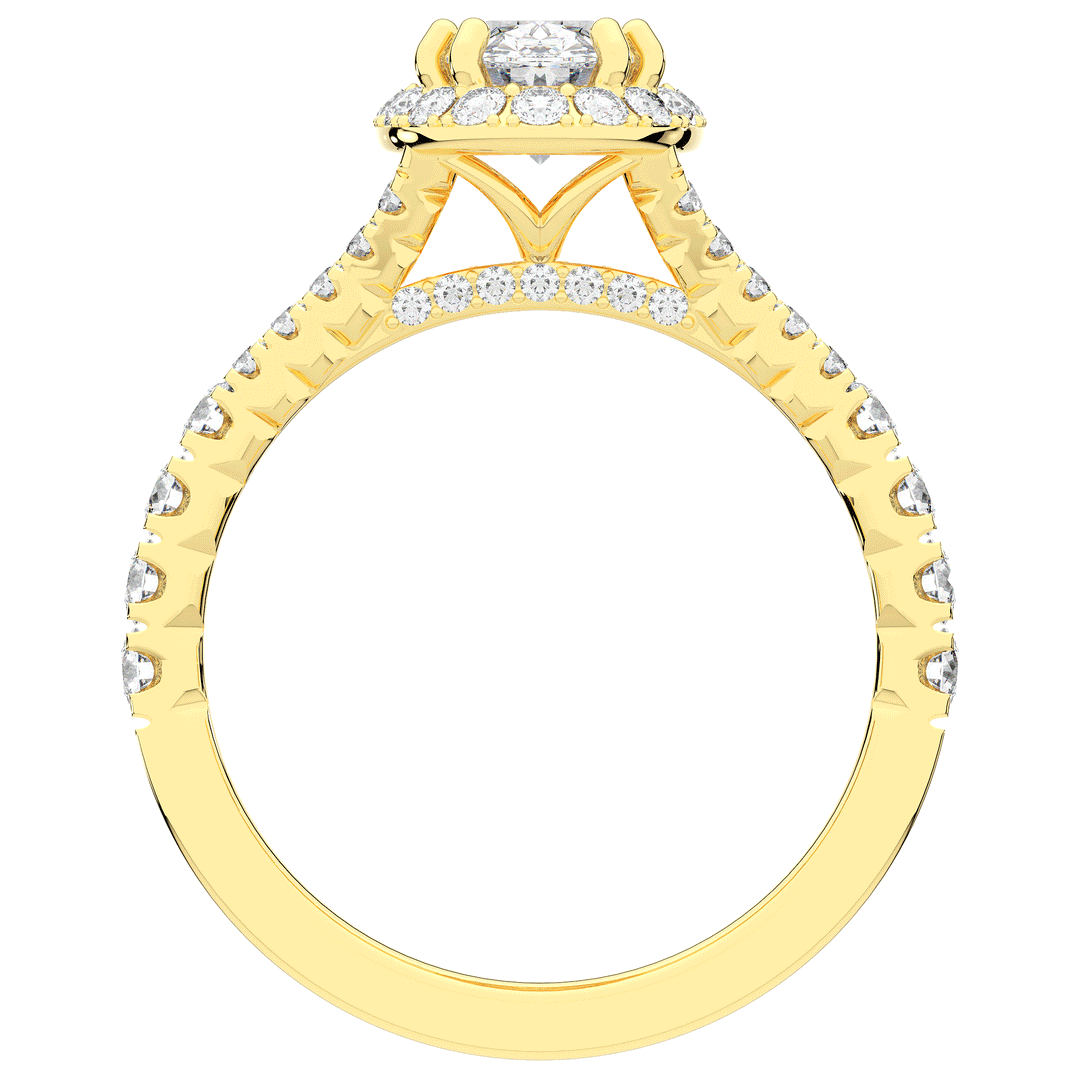 1.60CT.TW OVAL LAB DIAMOND ENGAGEMENT RING - Nazarelle