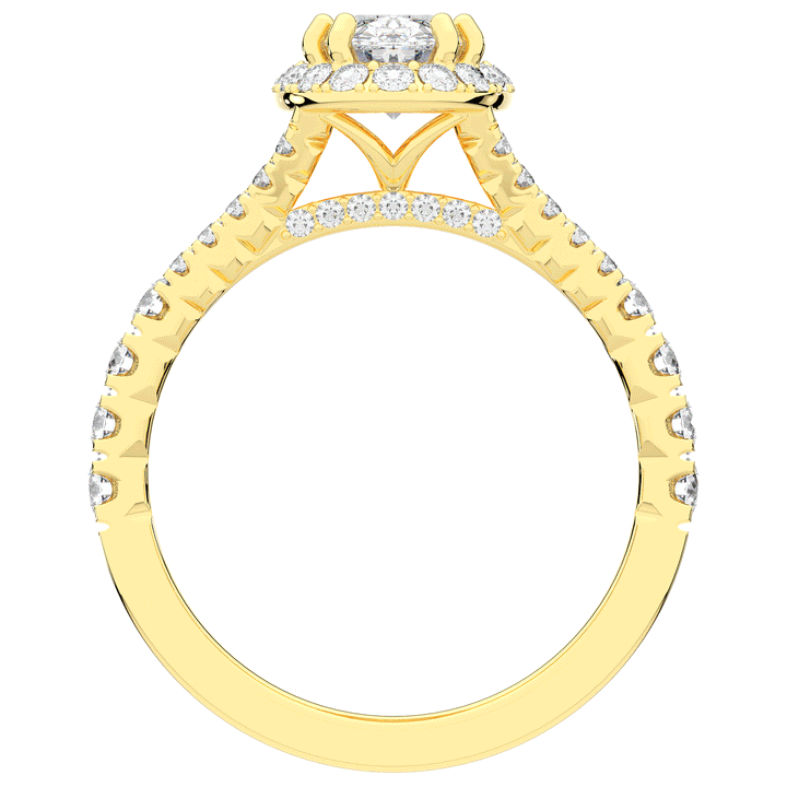 1.60CT.TW OVAL LAB DIAMOND ENGAGEMENT RING - Nazarelle