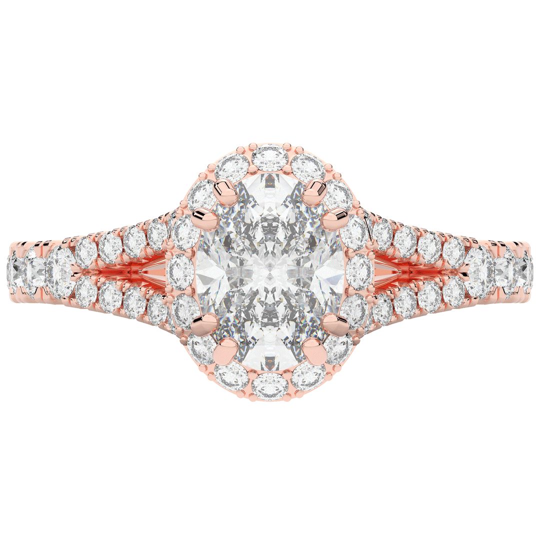 1.60CT.TW OVAL LAB DIAMOND ENGAGEMENT RING - Nazarelle