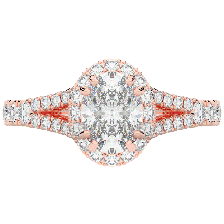 1.60CT.TW OVAL LAB DIAMOND ENGAGEMENT RING - Nazarelle