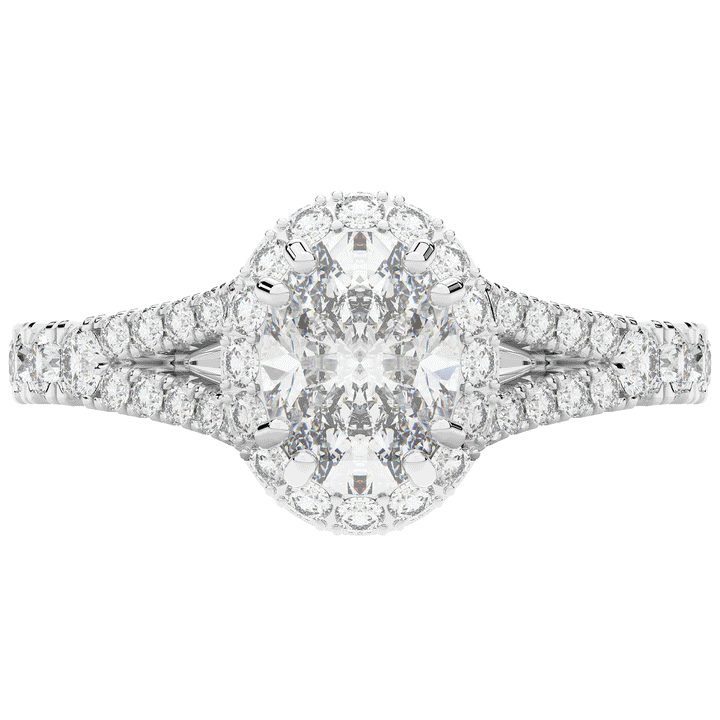 1.60CT.TW OVAL LAB DIAMOND ENGAGEMENT RING - Nazarelle