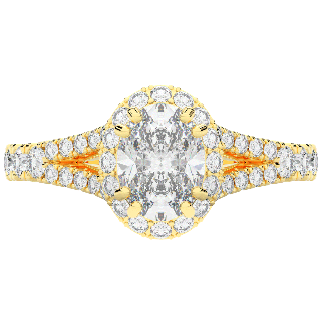 1.60CT.TW OVAL LAB DIAMOND ENGAGEMENT RING - Nazarelle