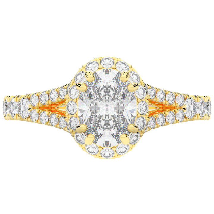1.60CT.TW OVAL LAB DIAMOND ENGAGEMENT RING - Nazarelle