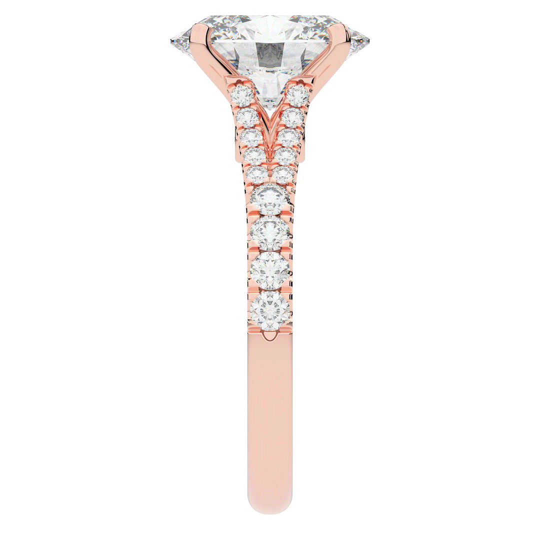 3.45CT.TW OVAL LAB DIAMOND ENGAGEMENT RING - Nazarelle