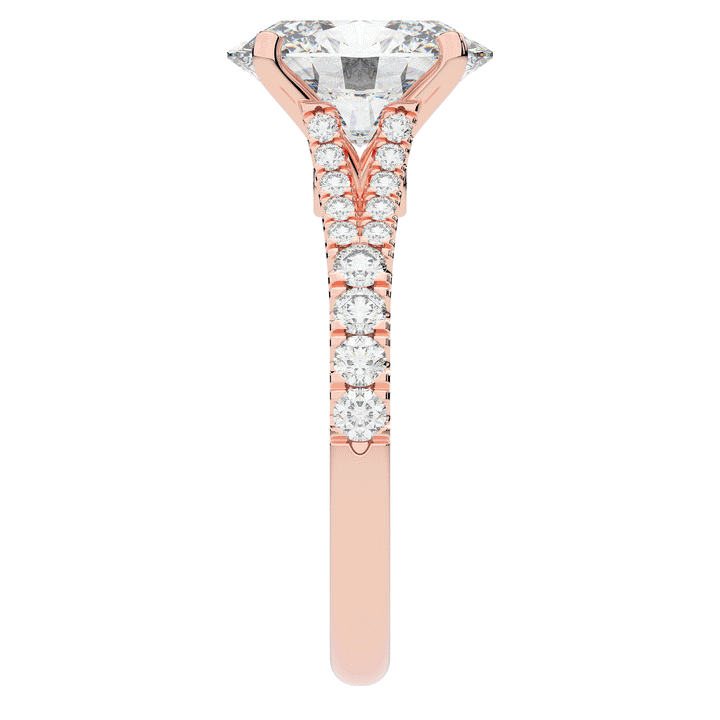 3.45CT.TW OVAL LAB DIAMOND ENGAGEMENT RING - Nazarelle