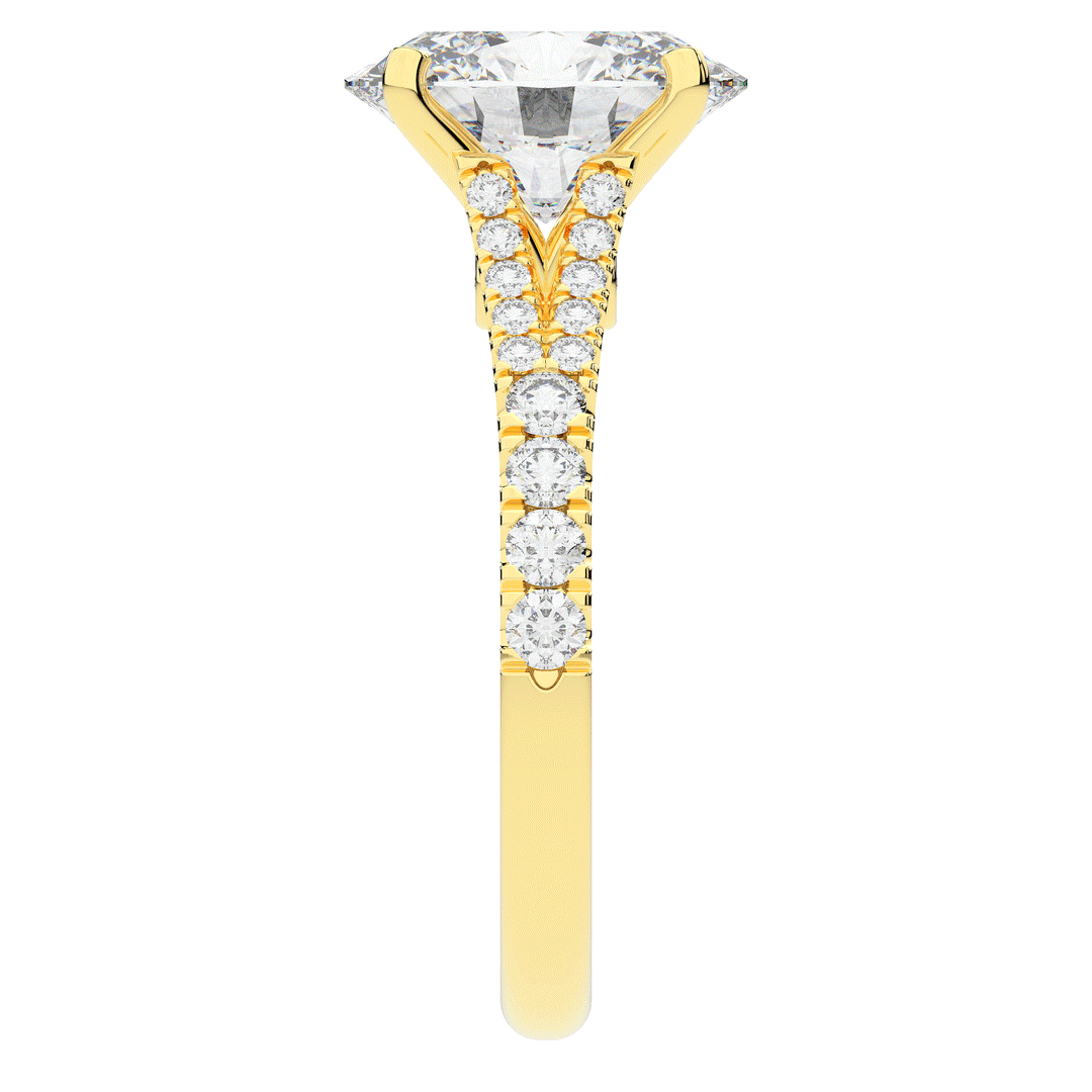 3.45CT.TW OVAL LAB DIAMOND ENGAGEMENT RING - Nazarelle