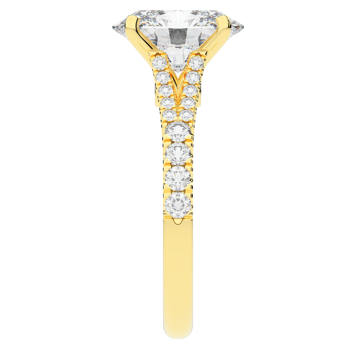 3.45CT.TW OVAL LAB DIAMOND ENGAGEMENT RING - Nazarelle