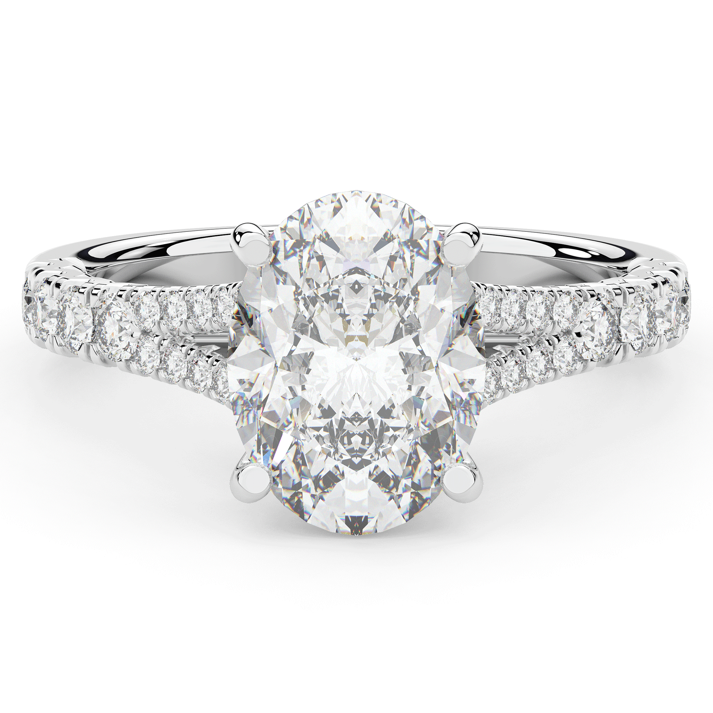 Nazar Lab 3.45CT.TW OVAL LAB DIAMOND ENGAGEMENT RING – Nazar's & Co. Jewelers