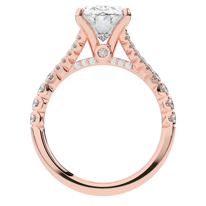 3.45CT.TW OVAL LAB DIAMOND ENGAGEMENT RING - Nazarelle