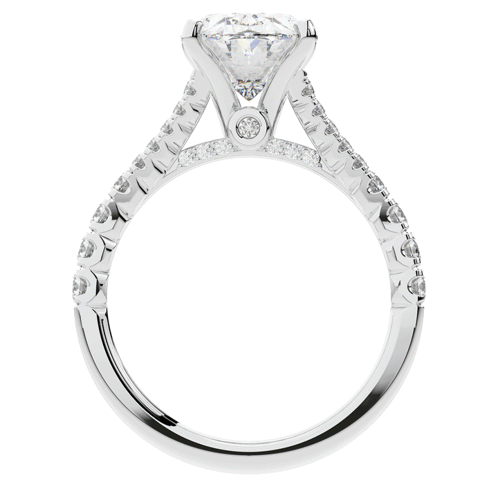 3.45CT.TW OVAL LAB DIAMOND ENGAGEMENT RING - Nazarelle