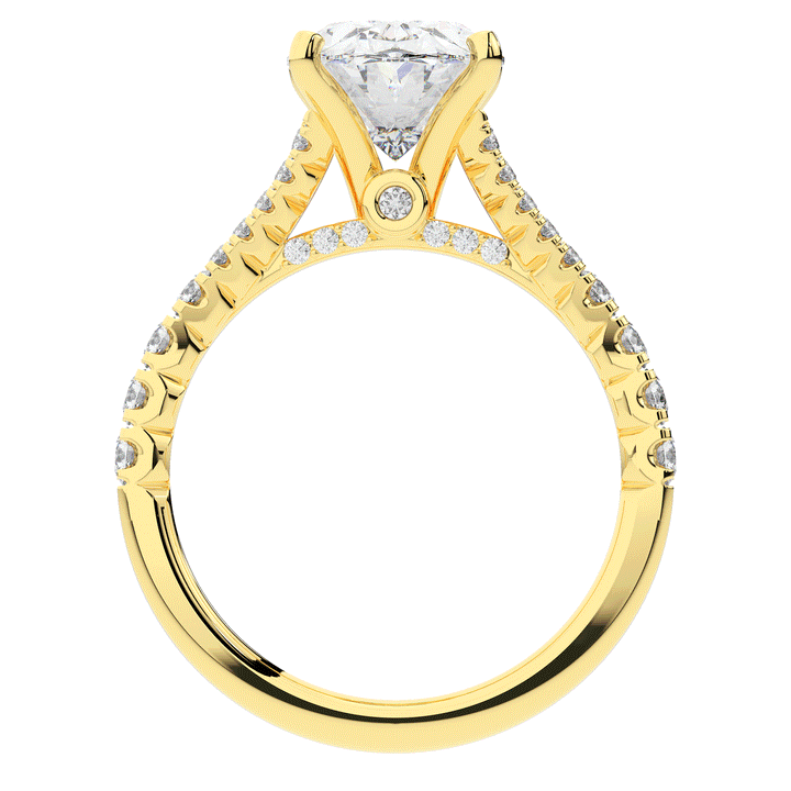 3.45CT.TW OVAL LAB DIAMOND ENGAGEMENT RING - Nazarelle