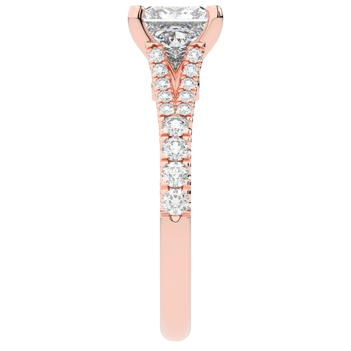 2.45CT.TW PRINCESS LAB DIAMOND ENGAGEMENT RING - Nazarelle