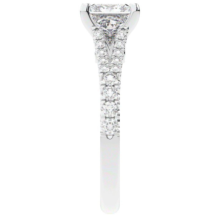 2.45CT.TW PRINCESS LAB DIAMOND ENGAGEMENT RING - Nazarelle