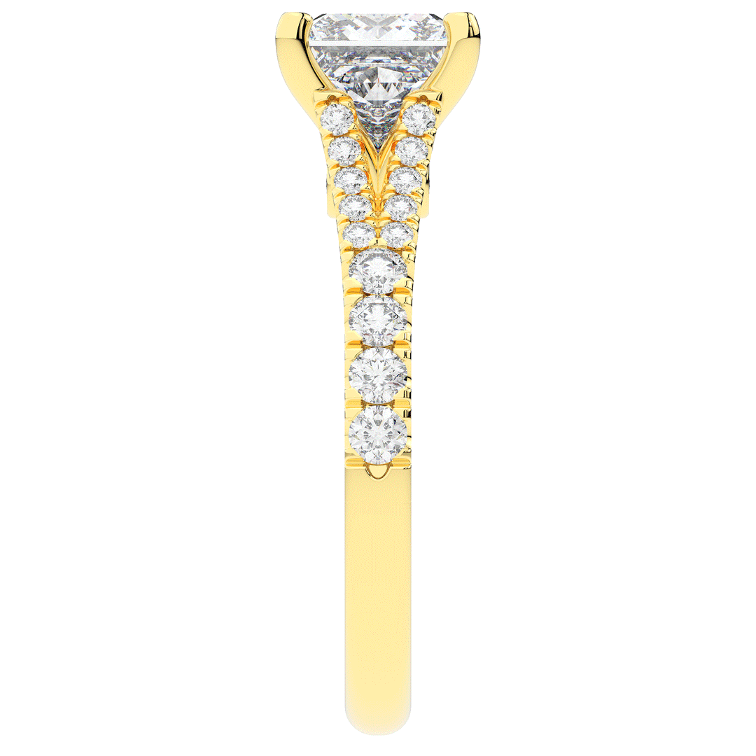 2.45CT.TW PRINCESS LAB DIAMOND ENGAGEMENT RING - Nazarelle