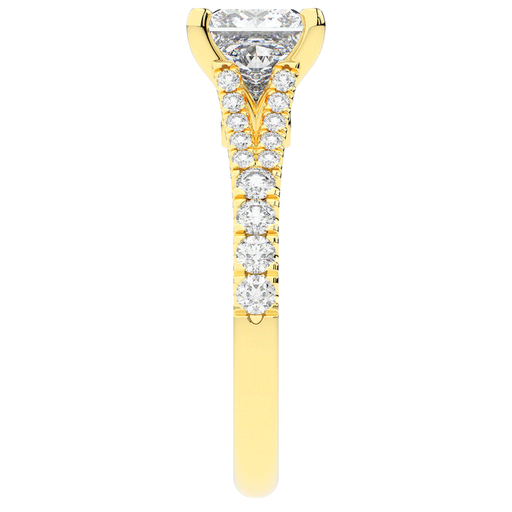 2.45CT.TW PRINCESS LAB DIAMOND ENGAGEMENT RING - Nazarelle