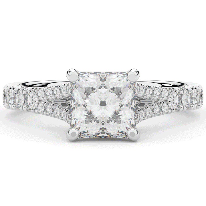 2.45CT.TW PRINCESS LAB DIAMOND ENGAGEMENT RING - Nazarelle