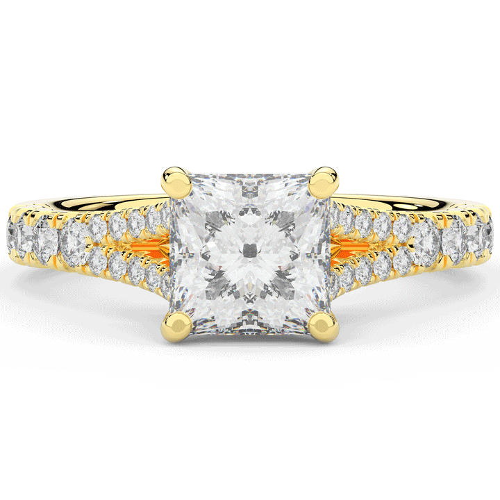 2.45CT.TW PRINCESS LAB DIAMOND ENGAGEMENT RING - Nazarelle