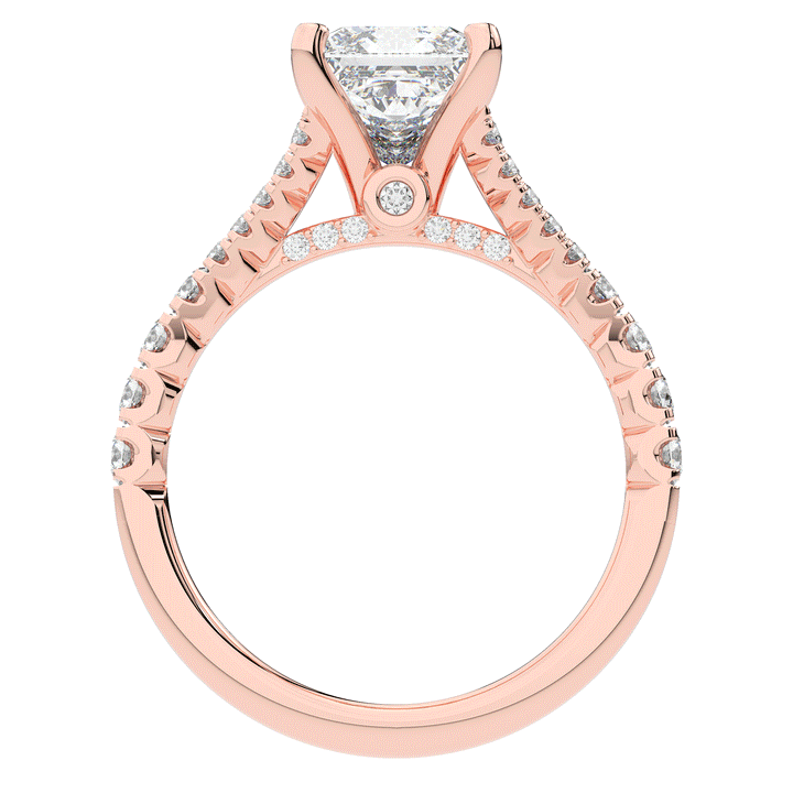 2.45CT.TW PRINCESS LAB DIAMOND ENGAGEMENT RING - Nazarelle