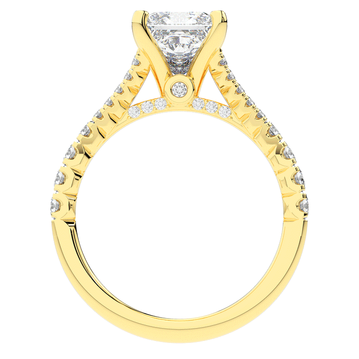 2.45CT.TW PRINCESS LAB DIAMOND ENGAGEMENT RING - Nazarelle