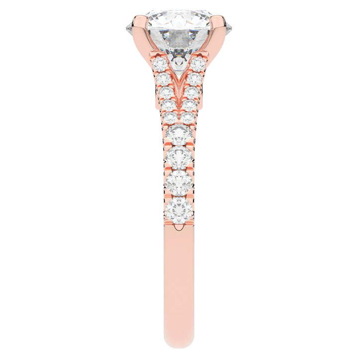 2.45CT.TW ROUND LAB DIAMOND ENGAGEMENT RING - Nazarelle